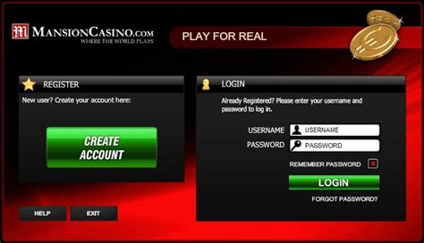 mansion casino login